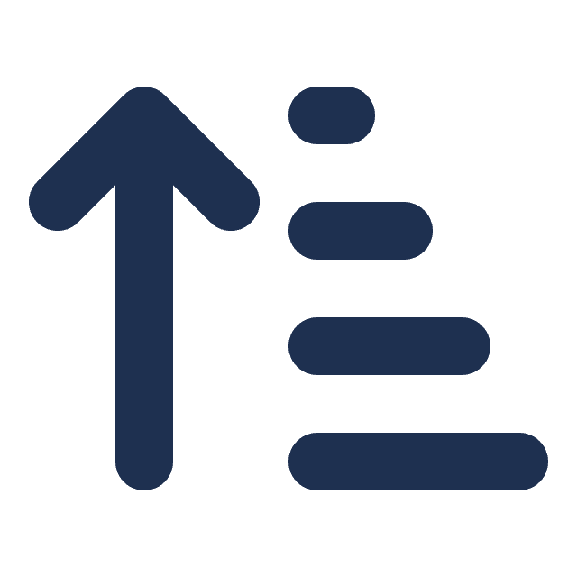 Arrow up short wide solid