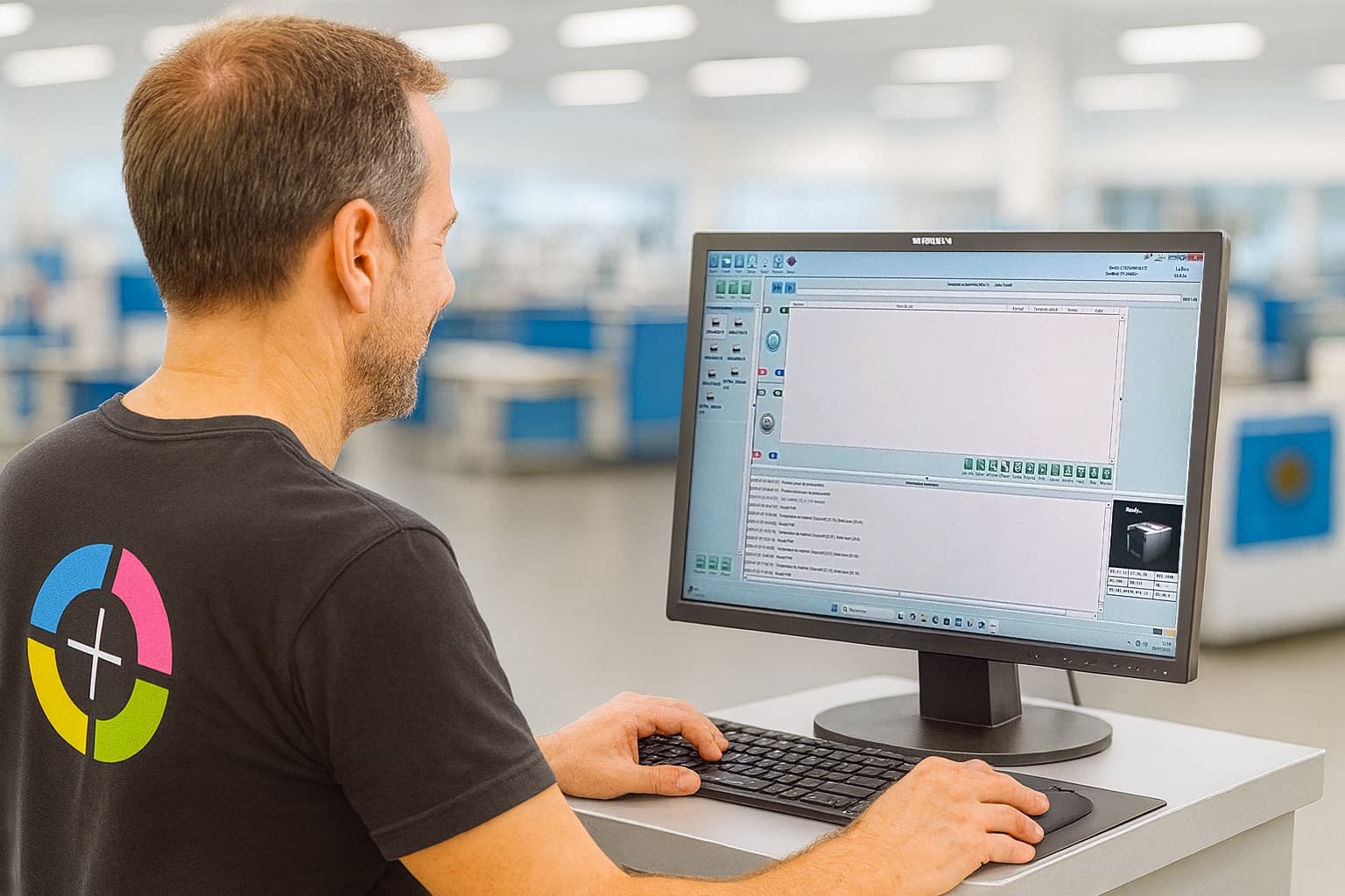 A production manager uses ECO3's APOGEE IQ Platform