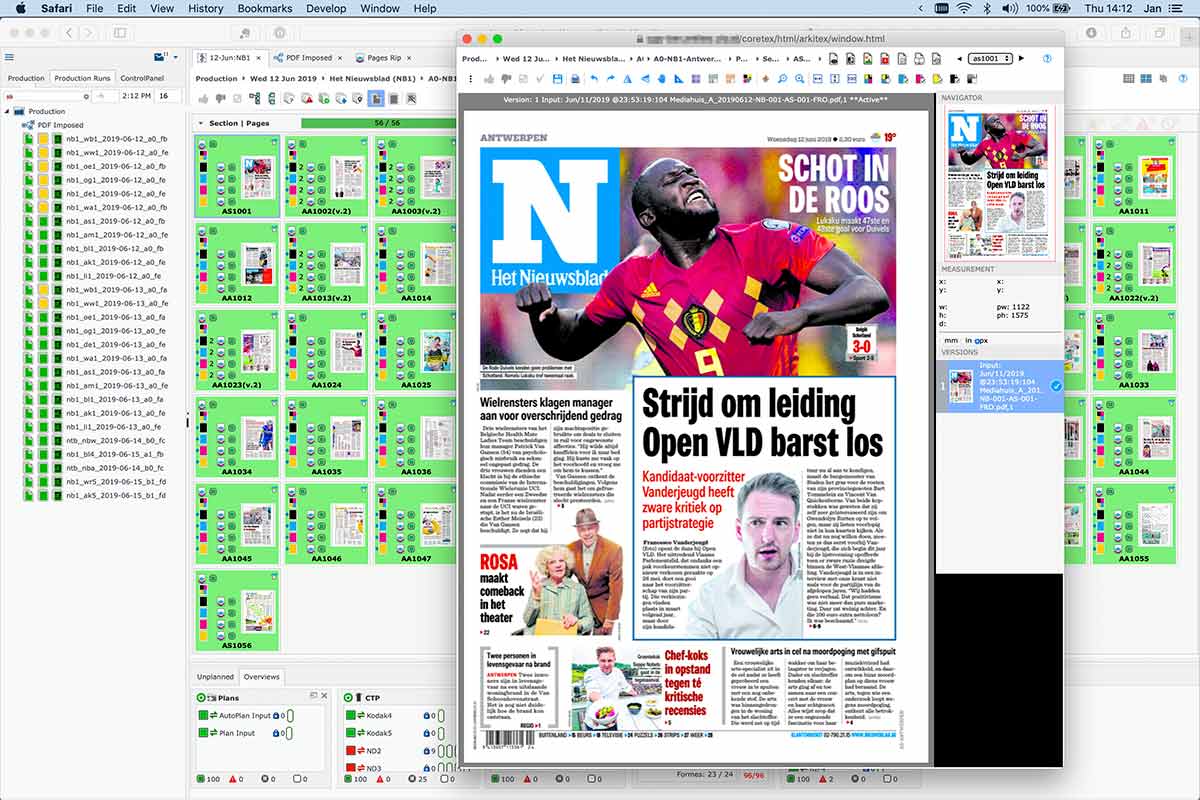 Newspaper editing print preview ECO3 Arkitex Newspaper Workflow Solution